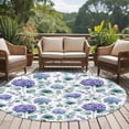 thumbnail image 5 of Round Area Rug 5ft,Watercolor Hydrangea Flower Washable Carpet Non-Slip Runner Accent Rugs Indoor Floor Mat for Bedroom Living Room Decor,Eucalyptus Leaves Plant, 5 of 9