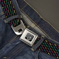 thumbnail image 2 of Buckle-Down Belt, Seatbelt Buckle Belt, Dog Bone Black Multi Color, 30 to 44 Inches, 2 of 9