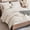 01 - Beige-Queen (90"x90"), variant on Queen (90"x90") 01 - Beige Tufted Chevron Bedding Set
