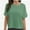 Laurel green, variant on Summer Tops Womens Solid T Shirts for Women Loose Shirts Basic Tee