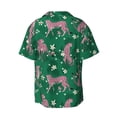 thumbnail image 6 of Lsque Tropical Leopard print Men's Cuban Collar Short Sleeve Shirt Summer Beachwear Casual Button Down Fashionable Vacation Leisure Shirt-XX-Large, 6 of 7
