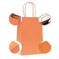 thumbnail image 6 of Halloween Gift Bags with Handle, Orange Kraft Paper Bags, 12 pack Small for Trick or Treat, Fall and Thanksgiving, 6 of 9