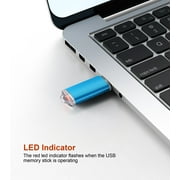 TOPESEL 10 Pack 8GB USB Flash Drive USB 2.0 Memory Stick Bulk Thumb Drive Pen Drive Blue