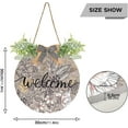 thumbnail image 3 of Coolnut Vintage Butterfly Flower Welcome Sign Front Door, Outdoor Hanging Porch Wreath Interchangeable Seasonal Icons for Farmhouse Wall Home Holiday 12x12 in Home Decor, 3 of 7
