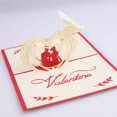 thumbnail image 3 of Tarjetas de felicitación 3D hechas a mano con sobre para San Valentín. Regalos para parejas., 3 of 6