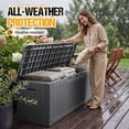 thumbnail image 4 of Homall 100 Gallon Outdoor Box Deck Plastic Resin Storage Box, Gray, 4 of 8