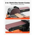 thumbnail image 3 of VEVOR Professional Belt Sander with Stand, 9" Disc & 6" x 48" Belt Sander Combo, 800W Sanding Machine with 0 - 45° Adjustable Worktable for Woodworking, 3 of 9