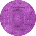 thumbnail image 1 of Ahgly Company Indoor Round Oriental Pink Industrial Area Rugs, 3' Round, 1 of 4