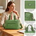 thumbnail image 5 of PULLIMORE Nylon Tote Bag for Women Crossbody Shoulder Bags Messenger Purse Top Handle Satchel Handbags for Travel Work, Green, 5 of 9