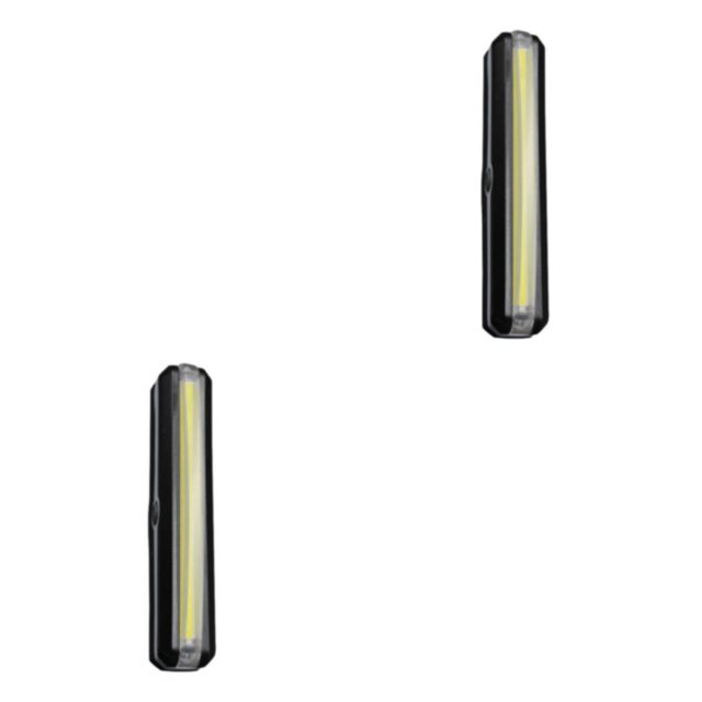 Advancent Luz trasera LED para bicicleta, recargable por USB, luz trasera impermeable, luz trasera profesional, intermitentes, lámpara, tija de Blanco 2Conjunto