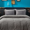 thumbnail image 4 of Funda de almohada de satén para cabello y piel Queen - Juego de 2 fundas de almohada de seda gris oscuro de 20" x 30" - Juego de 2 fundas de almohada de satén con cierre envolvente, 4 of 5