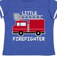 thumbnail image 4 of Inktastic Red Fire Little Firefighter White Text Boys or Girls Toddler T-Shirt, 4 of 5