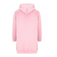 thumbnail image 5 of Long Hoodies for Women 2025 Fall Winter Long Sleeve Zip Up Plain Hooded Sweatshirt Jacket with Pockets, 5 of 6