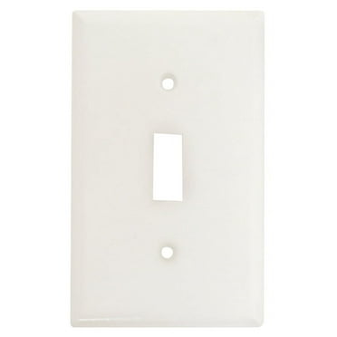 EATON 2134W-BOX Standard-Size Wallplate, 1-Gang, Thermoset, White