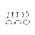 thumbnail image 3 of Circular Barbell Horseshoe Curve Spike Stainless Steel Body Piercing Jewelry SL, 3 of 3