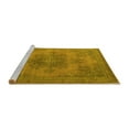 thumbnail image 2 of Ahgly Company Machine Washable Indoor Rectangle Abstract Yellow Modern Area Rugs, 5' x 7', 2 of 4