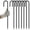 Black J-12 Inch-Φ1/4"-8pcs, variant on Rebar Stakes Black J-12 Inch-Φ1/4", 8pcs Heavy Duty Ground Garden Anchors