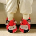 thumbnail image 4 of Fuzzy Cow Slippers for Kids Cute Fluffy Cow Toddler House Slippers Girls Boys Animal Cartoon House Shoes for Indoor Outdoor, 4 of 6