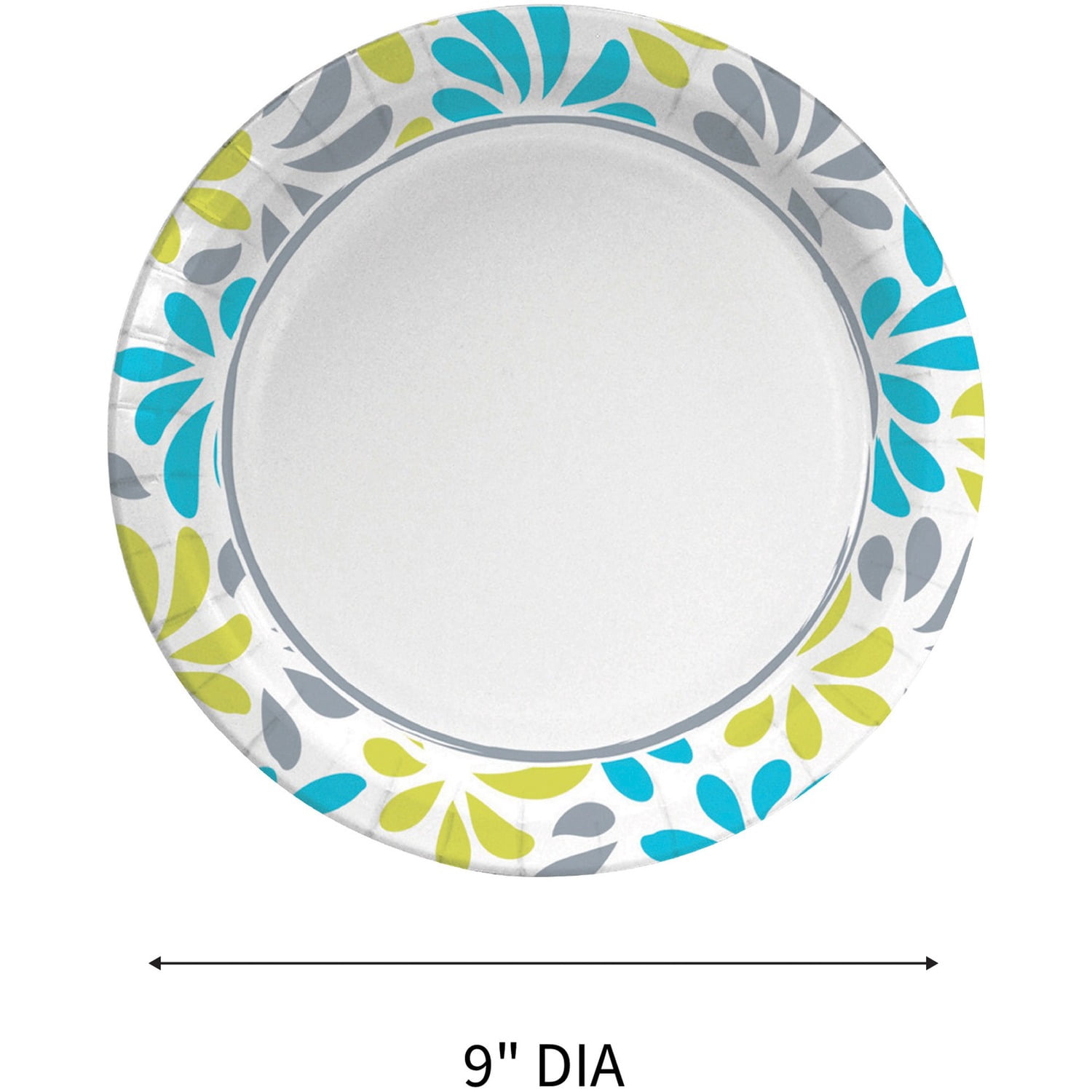 Genuine Joe, GJO10320CT, Printed Paper Plates, 500 / Carton, Assorted