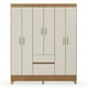thumbnail image 3 of Closet Ropero de 6 Puertas 2 Cajones Color Blanco/Café Modelo 62920-140, 3 of 12