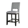 thumbnail image 3 of Manny Counter Height Chair Set of 2- Bluish Gray Fabric Seat and Back, 3 of 6