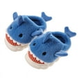 thumbnail image 3 of Pantuflas de algodón para niños y niñas, bonitas pantuflas de tiburón con dibujos animados, para otoño e invierno, para el hogar, para interiores, gruesas, 3 of 6