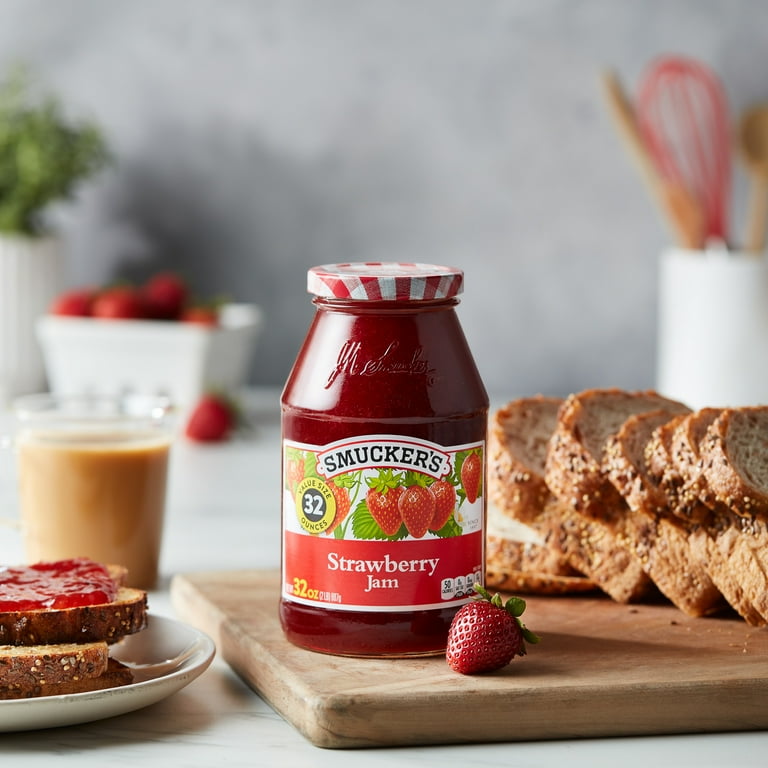 Smucker's Real Strawberry Jam, Bursting with Flavor, 32 Smucker's Real Strawberry Jam, Bursting with Flavor, 32