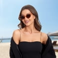 thumbnail image 2 of Gafas de Sol Polarizadas VIVIENFANG Naranja para Vacaciones en la Playa para Mujer, 2 of 7