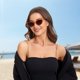 thumbnail image 2 of Gafas de Sol Polarizadas VIVIENFANG Naranja para Vacaciones en la Playa para Mujer, 2 of 7