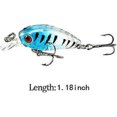 thumbnail image 2 of CHAO Juego de 5 señuelos de pesca de 3 cm, mini señuelos de pesca de trucha y perca pequeños y ligeros de inmersión superficial, cebos giratorios de un solo anzuelo., 2 of 4
