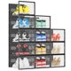 thumbnail image 1 of Cajas de zapatos extragrandes con puerta magnética paquete de 12 organizadores apilables de almacenamiento para clóset contenedor de zapatos de plásti, 1 of 8
