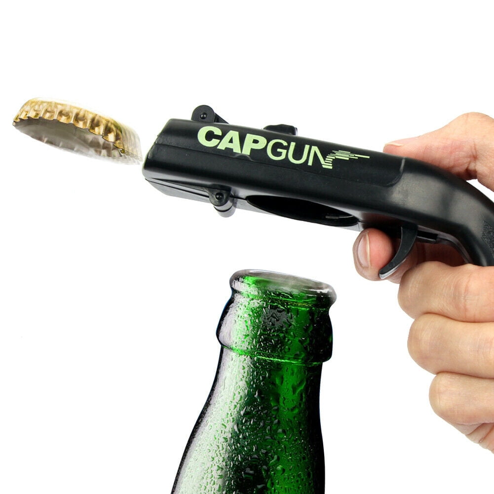 Cap Gun Launcher Shooter Bottle Opener Beer Openers Firing Corkscrew Shoot P4X7