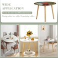 thumbnail image 3 of Castor-theme Fitted Round Tablecloths Elastic Edged Table Covers Waterproof Table Cloth for Kitchen Holiday Party Tables Decor 150cm, 3 of 6