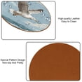thumbnail image 5 of Seagull 6Pcs Round Microfiber Leather Car Coasters, 11x11 cm/4.3x4.3 in Size, Cup Holder Mat for Drinks, Absorbent Car Accessories, 5 of 6