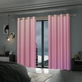 thumbnail image 4 of Lfeey Pink Gradient Curtains for Girl Room Grommet Curtains, 52x96 Inches, 2 Panels, 4 of 6