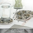 thumbnail image 5 of Thirstystone Flower Fresco 4-Pack Round Absorbent Stone Coasters, 5 of 7