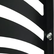Miumaeov 3.7ft x 6ft Black Steel Outdoor Panel Privacy Screen