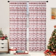 thumbnail image 1 of Cortinas Haperlare de estilo bohemio navideño, de 132 cm de ancho x 160 cm de largo, opacas, con estampado de árbol de Navidad y ciervo, suaves, para dormitorio y sala de estar, color blanco (2, 1 of 8