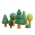 thumbnail image 3 of Esquirla 7/Set Tree Shape Wooden Blocks Building Blocks Game Baby Development Educational Green, 3 of 8