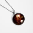 thumbnail image 4 of Cupid Elegant Glass Circular Pendant Necklace - Women's Fashion Necklace with Stunning Design, 4 of 5