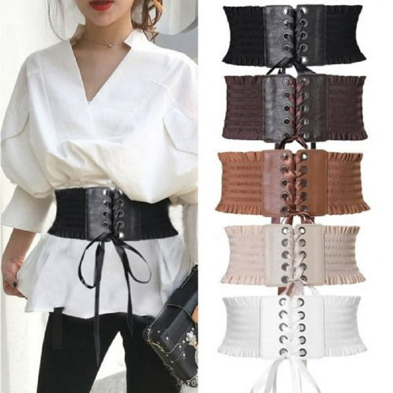 Women's Wide Elastic Stretch Waist Belt Corset Cincher Belt