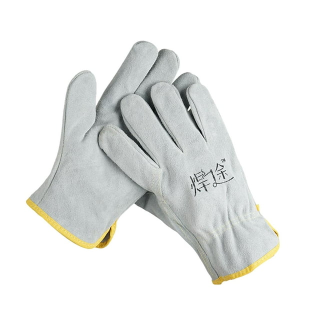 Glove de soldadura Firéngueo de cuero r de cuero do Reuning Kitchen Daddy regalo Gris