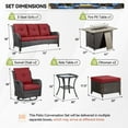 thumbnail image 2 of Gymojoy 7-Piece Patio Furniture Set with 41" Fire Pit Table, Outdoor PE wicker Conversation Sofa Set & Anti-Slip Cushions - Waterproof for Garden, Yard, Porch, 2 of 26