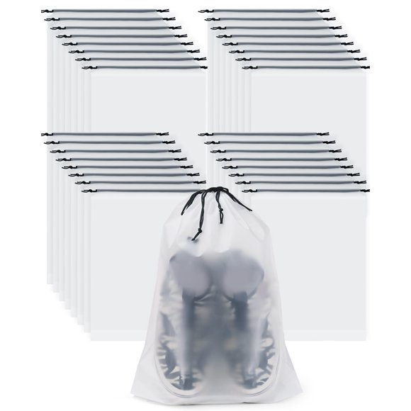 Shoe Bags for Travel, 50 Pcs Transparent Drawstring Shoe Bag, Travel Item Storage Bag, Large Storage Bag for Men and Women, Shoe Storage Bags Home Travel to Carry Convenient
