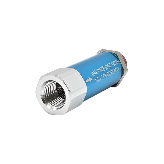 Interstate Pneumatics WR1115 1/4 Inch NPT In-Line 120 PSI Fixed Preset Pressure Regulator – Outlet Pressure with Max Inlet 230 PSI