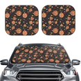 thumbnail image 2 of Lukts Pizzas Mushrooms Print 2 Piece Car Sun Shade Windshield,Foldable Car Shade Front Windshield with Keeps Your Vehicle Cool-Large, 2 of 6