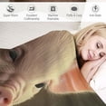 thumbnail image 3 of Orinice Cute Pig Blanket Flannel Throw Blanket for Gifts for Women Men Girls Boys All Seasons Super Soft Cozy Plush Throws Blanket for Couch Sofa Bed Office  50x60in, 3 of 6