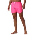 thumbnail image 4 of INSPIRE CHIC Men's Casual Lightweight Solid Color Elastic Waist Drawstring Summer Beach Board Shorts 28 Pink, 4 of 6