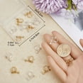 thumbnail image 3 of 20Pcs 2 Colors Clip-on Earring Findings 24K Gold Sterling Silver Plated Non Pierced Earring Converter Screw Back Components with Loop for Jewellery Making DIY, 3 of 5
