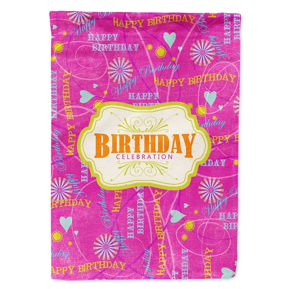 Happy Birthday Pink Garden Flag